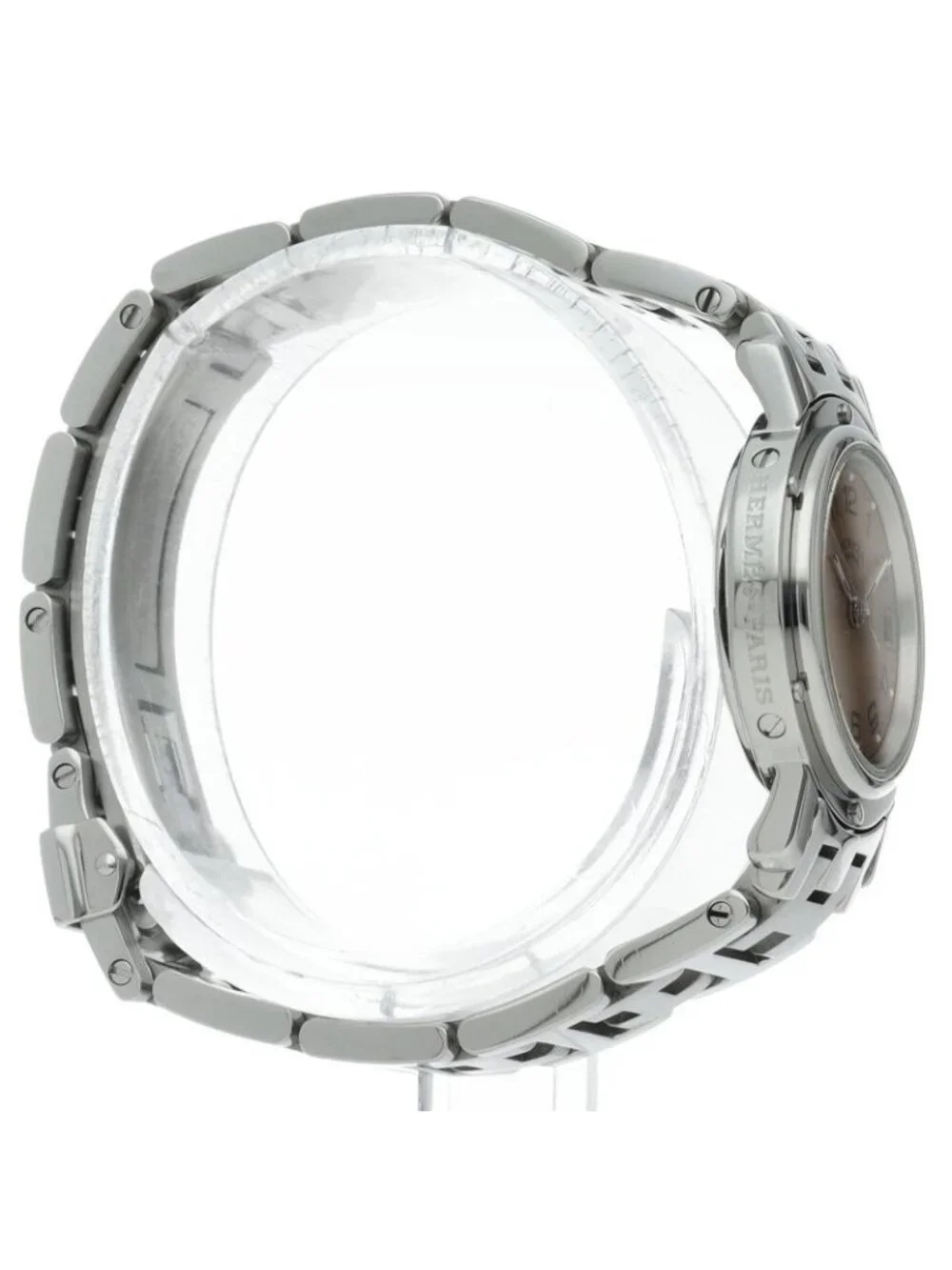 Hermes Clipper Watch SS Pink